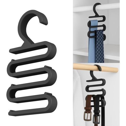 Maas-Porte-Cravates, Ceintures Et Écharpes, Système De Rangement Élégant, Porte-Cravates, Porte-Écharpes, Cintre De Penderie