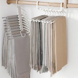 MAAS-9 en 1 Cintre Pantalon, Cintres à 9 Niveaux, pour Écharpes, Jeans, Vêtements, Serviettes