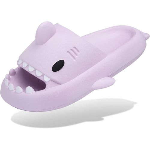 Maas-Claquettes De Requin Femme Homme Chaussons De Piscine Et Plage Antidérapante Sandales De Bain À Bout Ouvert Shark Slides Slippers