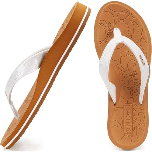 Maas-Tongs Femmes,Yoga Mat Anti-Dérapant Tongs Mode Sandales Plage D'été Pantoufles Avec Soutien De La Voûte Plantaire Semelles Eva Légères Taille 36-43 Eu