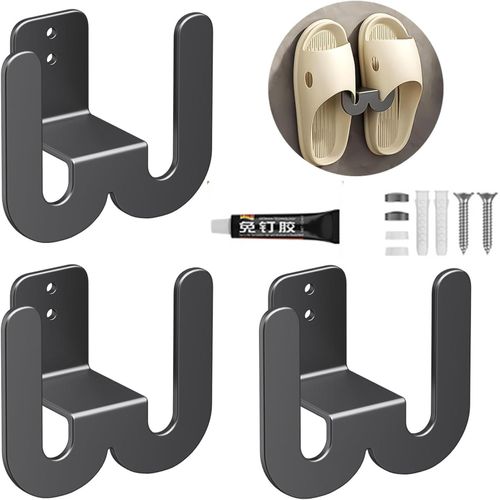 Maas-Murales Chaussures Suspendre Pantoufles Étagères Suspendre Pantoufles Étagères Support De Chaussures Mural À Chaussures Muraux Pour Porte D'entrée, Salle De Bain, Couloir, Simplicité 3 Pièces