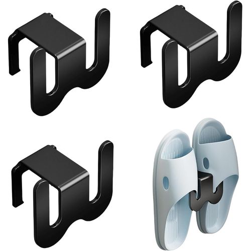 Maas-3 Pièces Crochet Mural Crochet Adhesif Mural Rangement Chaussure Support De Chaussures Mural Porte Pantoufles Étagère Murale Sans Perforation Installation Dans Les Entrées Salles De Bains Etc(No