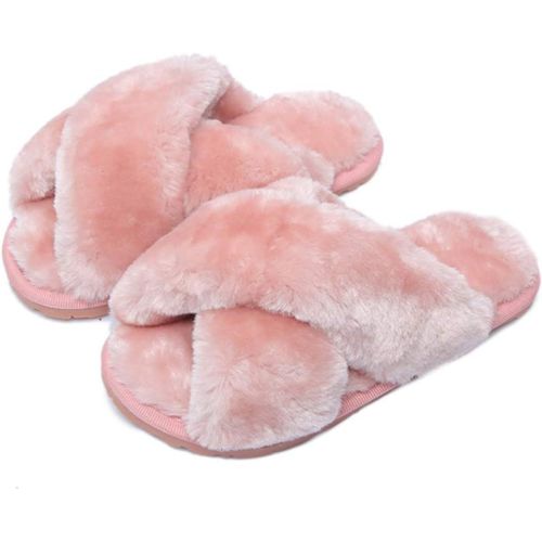 Chaussures Maasschaussons Hiver Pantoufle Peluche Fourrure Chaussons Chaudes De La Maison Pantoufles Bout Ouvert Slippers