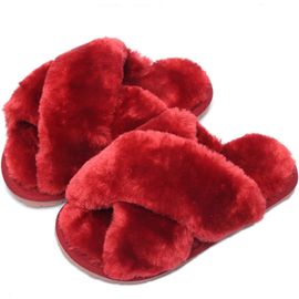 Chaussures Maasschaussons Hiver Pantoufle Peluche Fourrure Chaussons Chaudes De La Maison Pantoufles Bout Ouvert Slippers