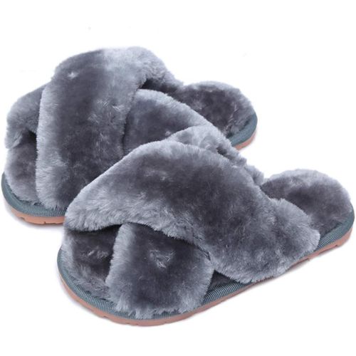 Chaussures Maasschaussons Hiver Pantoufle Peluche Fourrure Chaussons Chaudes De La Maison Pantoufles Bout Ouvert Slippers