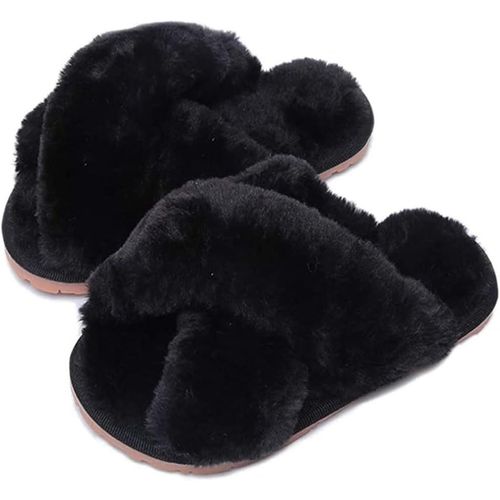 Chaussures Maasschaussons Hiver Pantoufle Peluche Fourrure Chaussons Chaudes De La Maison Pantoufles Bout Ouvert Slippers