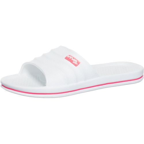 Maas-Claquettes De Bain/Chaussures De Plage Pour Femme - Uni Avec Rayures Latérales Sur La Semelle - 39
