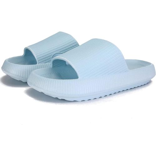 Maas-Cozislides Chaussures De Bain Originales Pour Femme, Homme Et Enfant - Super Douces - Antidérapantes - Pour L'été - Nuages - Plateforme - Tongs De Plage