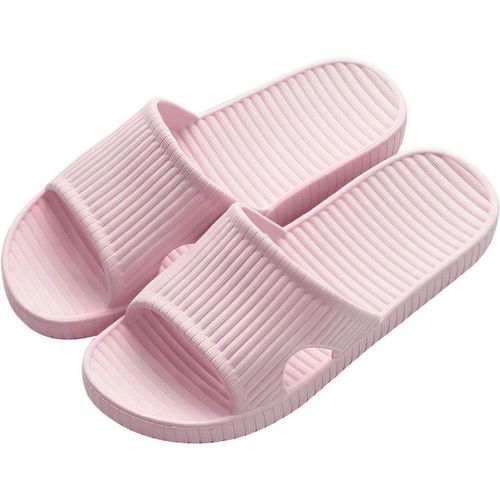 Maas-Femmes Hommes Chaussons De Douche Open Toe Sliders D'été Sandales Antidérapantes Unisex Slip On Chaussons Pour La Maison Salle De Bains Intérieure Piscine