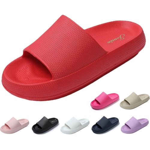 Maas-Claquettes Femme Tongs Femme Pantoufles De Douche Chaussons Été Femme Confortables Léger Pour Maison Piscine Plage