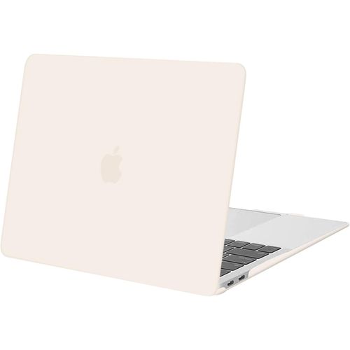KALANKA-Coque Compatible avec MacBook Air 13 Pouces M1 A2337 A2179 A1932, Coque Rigide Protège Compatible avec MacBook Air 13 Pouces 2021 2020 2019 2018 Retina Display Touch ID, Beige