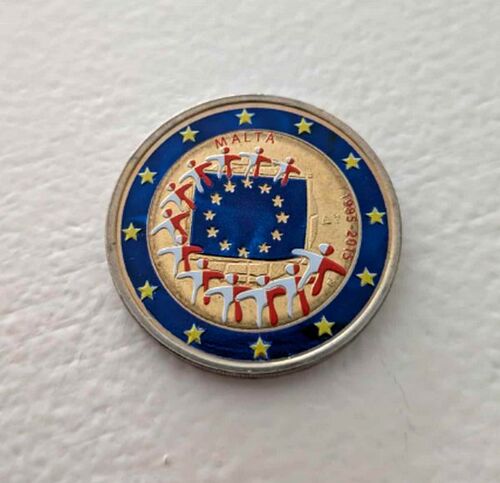 Malte 2015 - 2 Euros - Drapeau Europeen - Couleur Colored