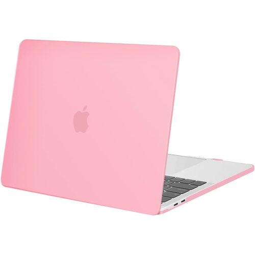KALANKA-Coque Compatible avec MacBook Pro 13 Pouces 2024 2023 2022-2016 M2 M1 A2338 A2289 A2251 A2159 A1989 A1706 A1708 avec/sans Touch Bar, Étui de Protection Plastique Case Rigide, Rose