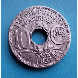 Pièce Monnaie France 10 Centimes 1937