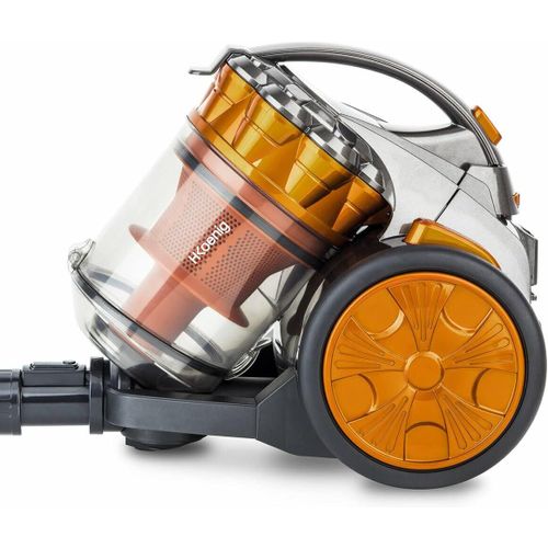 Stc60 Aspirateur Sans Sac Multicyclonique Traineau Compact+ Orange,Classe Énergétique Aaa,Filtre Hepa,Silencieux,Puissant,Efficace,Inclus Brosse,Suceur Plat 2 En 1