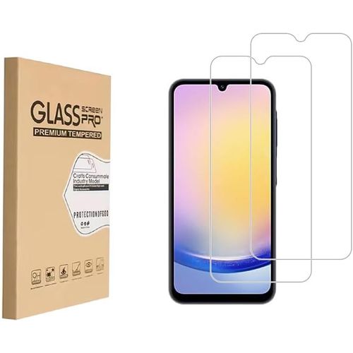 Sjzg-(2 Pack) Conçu Pour Samsung Galaxy A25 Protecteur D'écran En Verre Trempé 9h Anti Scratch Hd Clear Bubble Free