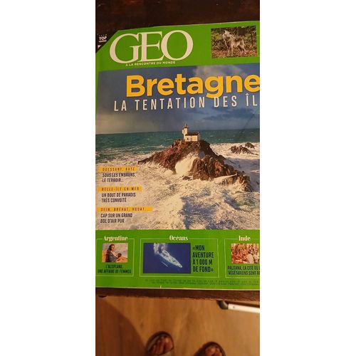 Lot De 3 Revues Geo Num522(La Bretagne,L Argentine,Océans..),477(L Ile Maurice,L Arctique,Californie..),458(Lisbonne,Les Papous Singapour..)