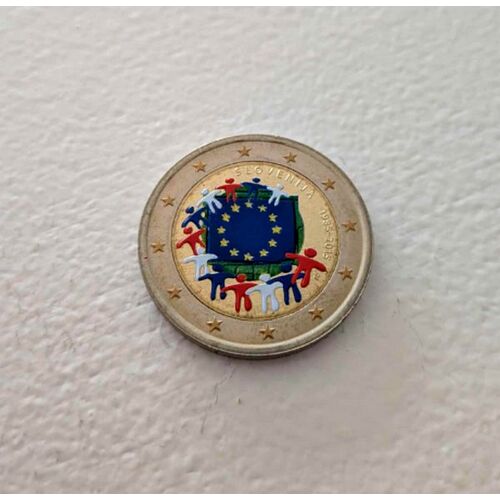 Slovenie 2015 - 2 Euros - Drapeau Europeen - Couleur Colored Color In Farbe