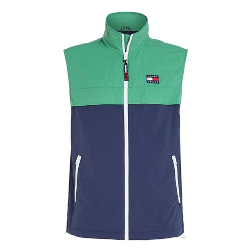 Tommy Jeans Gilet 'chicago' Bleu Foncé / Vert Gazon / Rouge / Blanc