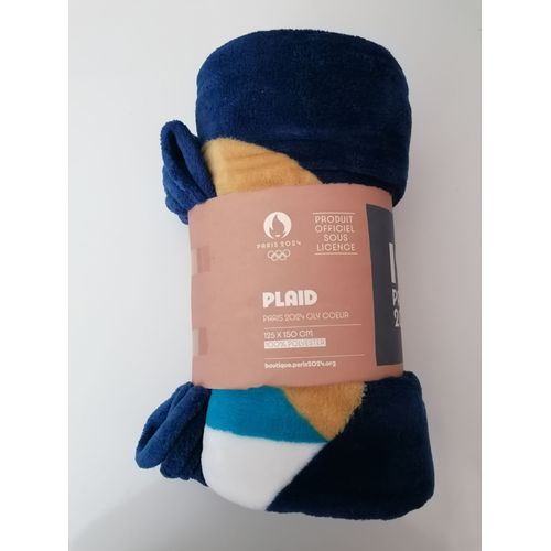 Plaid Paris 2024 Oly Coeur (125 X 150 Cm) - Jeux Olympiques (I Love Paris 2024) - Visa