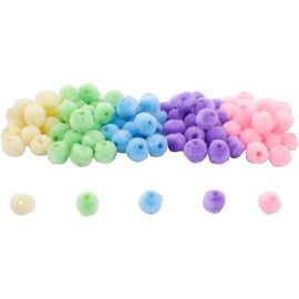 Sodertex Pack Pompons Sodertex Acrylique Trou Pastel - 20 Mm - 100 Pcs - 5 Coloris Assortis