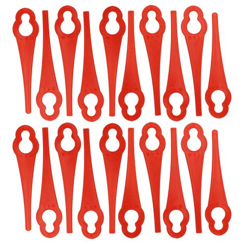 vhbw 20x Lames remplacement pour Ozito PXCLTA-20, PXCLTA-20U pour taille gazon - Lames de rechange, rouge, plastique / nylon