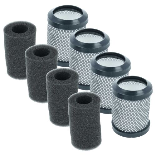 vhbw 4x Filtre remplacement pour Hoover T116 pour aspirateur - filtre de sortie d'air, gris