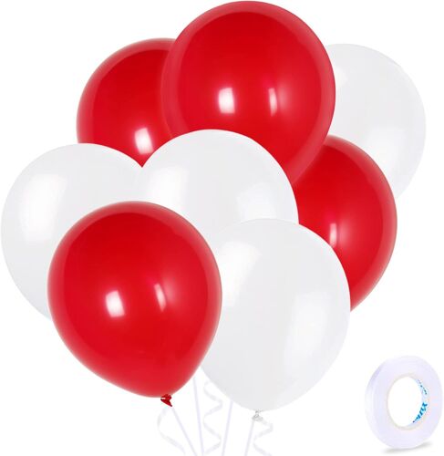 CAUC-Lot de 20 ballons en latex vif de 25,4 cm pour enfants, hommes et femmes, anniversaire, mariage, fête prénatale, remise de diplôme
