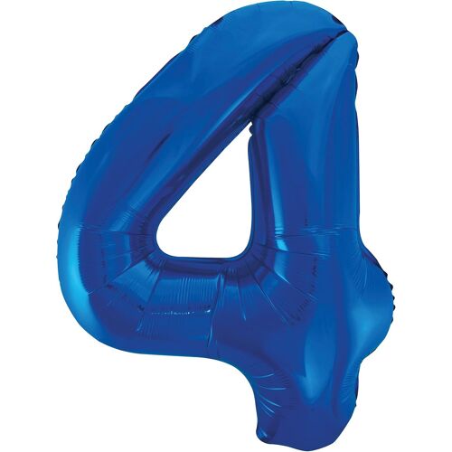 Sjzg-Party - 55744 - Ballon Géant - Numéro 4 - 86 Cm - Bleu