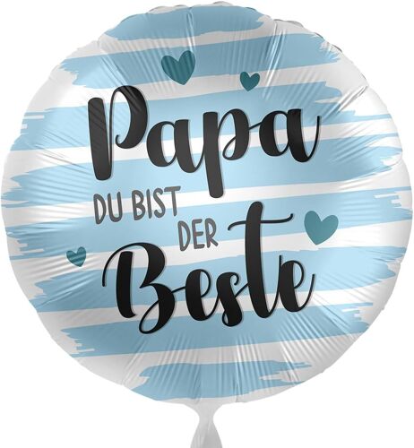 SJZG-Ballon Gonflable « Du Bist Der Beste » - Cadeau D'Anniversaire Pour Papa, Fête Des Pères - Non Rempli - 43 Cm - Convient À L'Hélium