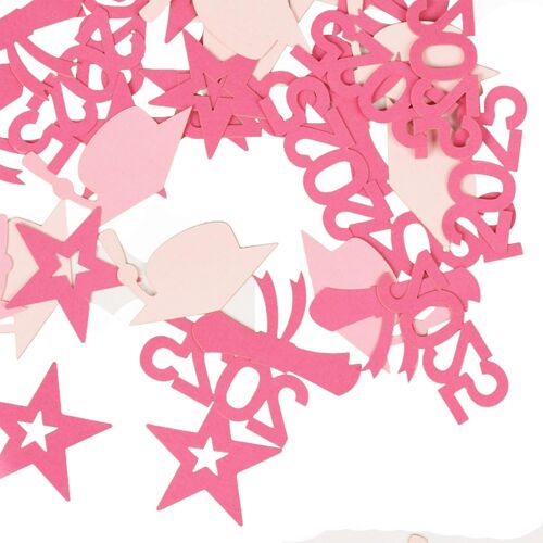 SJZG-Graduation Lot De 200 Confettis Décoratifs Pour Remise De Diplôme, 2025, Décoration De Table Rose, Chapeau De Remise De Diplôme, Décoration D'Étoile, Pour Remise De Diplôme, Fête D'Examen