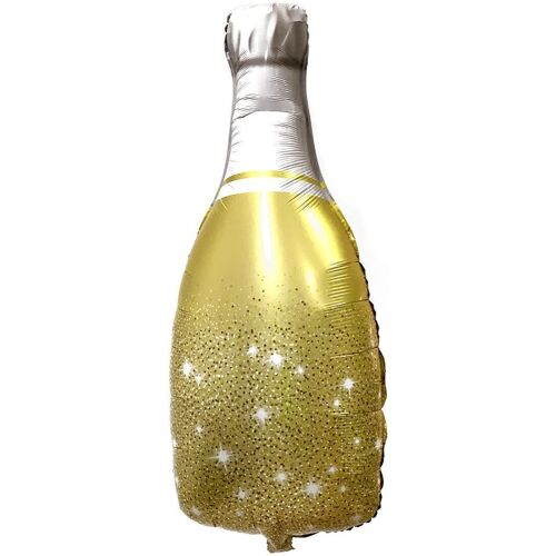 Sjzg-Ballon En Aluminium En Forme De Bouteille Dorée 90 Cm