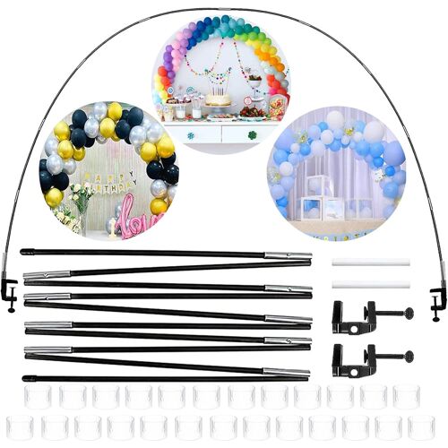 CMJAAGUR-Kit De Support Pour Arche De Ballons De Table, 4 M, Réglable, Haute Résistance, Cadre D'Arche De Ballons Pré-Assemblé Pour Mariage, Anniversaire, Fête Prénatale, Décorations De Gâte[M512]