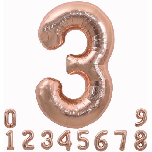 SJZG-Grands Chiffres De 0 À 9 - 101,6 Cm - En Aluminium Mylar À 3 Chiffres - Pour Décoration De Fête D'Anniversaire, Anniversaire De Mariage