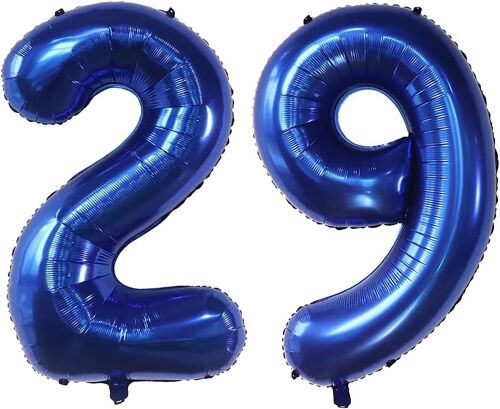 SJZG-Ballon Géant En Forme De Chiffre Pour Décoration De Fête D'Anniversaire - 101,6 Cm - Bleu Marine - 29