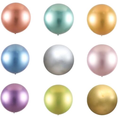 SJZG-45 X 10 Pouces Ballons, Pour Mariage Anniversaire Party Enfants Fête, 9 Lumineux Métal Couleurs: Violet, Bleu, Rouge, Argent, Vert, Or, Or Rose, Vert Clair, Violet Clair