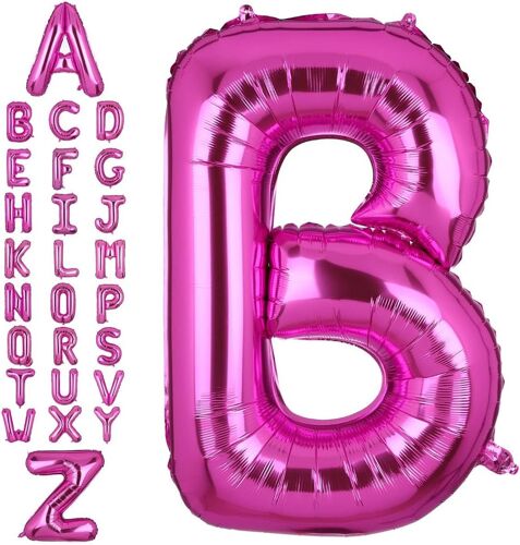 SJZG-Ballons Géants En Aluminium Rose Avec Lettre B - 101,6 Cm - Pour Décoration De Fête D'Anniversaire Ou De Fête Prénatale - Rose B