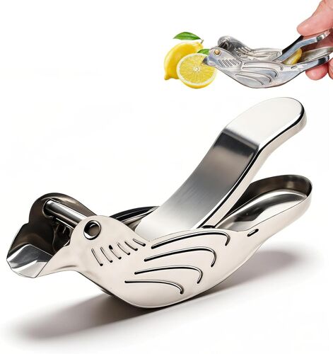 Lot De 2 Presse-Agrumes En Forme D'oiseau Argenté Pour Citrons Et Citrons Verts, Presse-Agrumes Manuel En Acier Inoxydable, Facile À Utiliser, Parfait Pour La Maison Et Les Déplacements