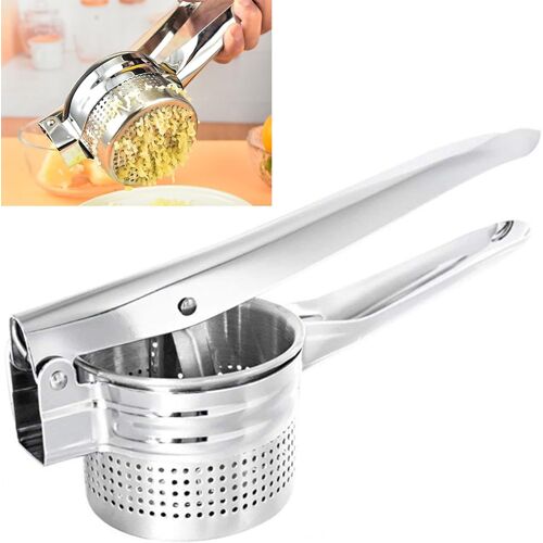 Syiyunran Presse Purée en Acier Inoxydable Pilon à Pommes de Terre - 1 Pièce, Robuste Ecrase Presse Puree Grand Pilon, Agrumes Manuel Coupe Frites Presse Purée, Ustensile Cuisine Pour Réduire Les