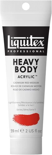 Professional Acrylique Heavy Body 59ml Tube 154 Rouge De Cadmium Moyen ROW