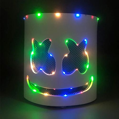Halloween Light Up Neon Masque Complet Led Lumineuse Dj Marshmellow Masque Couvre-Chef Cosplay Festival De Musique Accessoires De Fête Masque Lumineux-01
