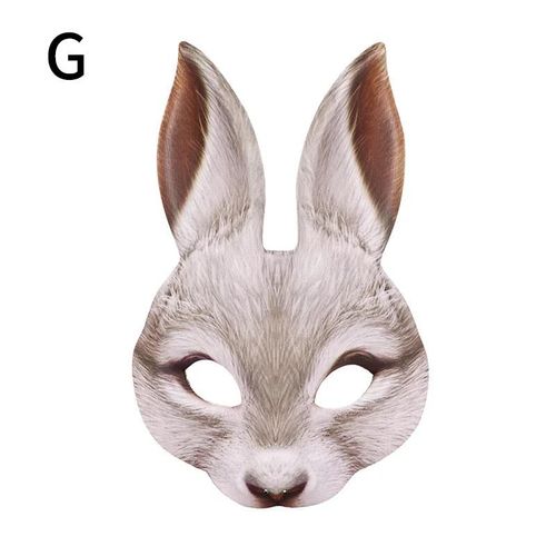 Masque Animal 3d, Masques De Bal De Mascarade D'halloween, Demi-Masque De Cochon Tigre, Accessoires De Déguisement De Fête De Carnaval-3d Animal Mask G