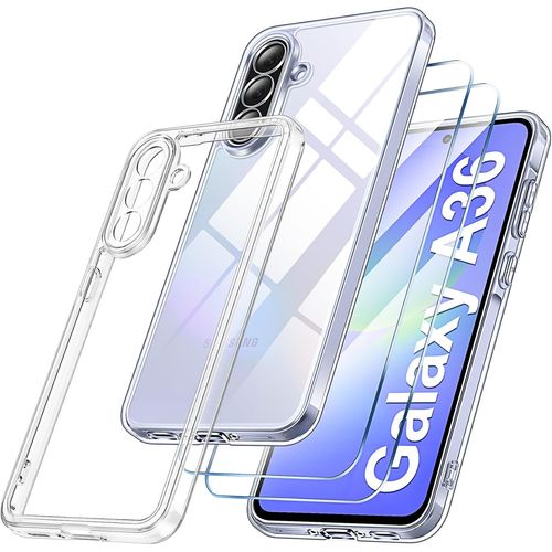 Coque Silicone Transparente + 2 Verres Trempes Pour Samsung Galaxy A36 5G Little Boutik©