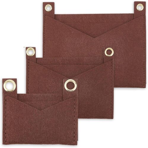 3 Organ Ur De Sac À Main En Feutre Doublure En Feutre Marron Pour Sac À Main Pochette Enveloppe Pochette À ?Illets