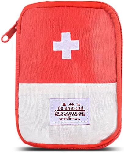 Sac De Premiers Secours Vide Pour Médicaments - Petit Sac De Voyage Pour Homme Et Femme - Mini Trousse Médicale Pour Voyage, Maison, Camping, Urgence, Style 2 Rouge 