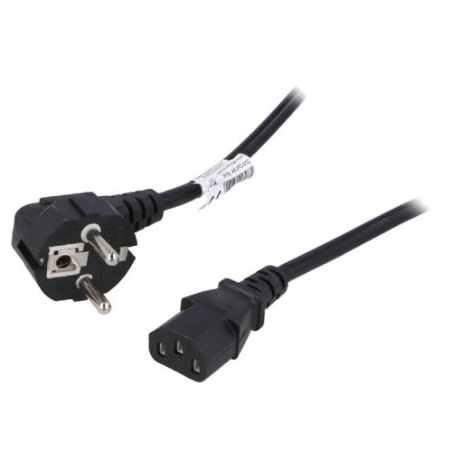 Cable alimentation angulaire vers C13 femelle 1.5m noir