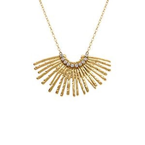 Collier Acier Eventail 43+5cm
