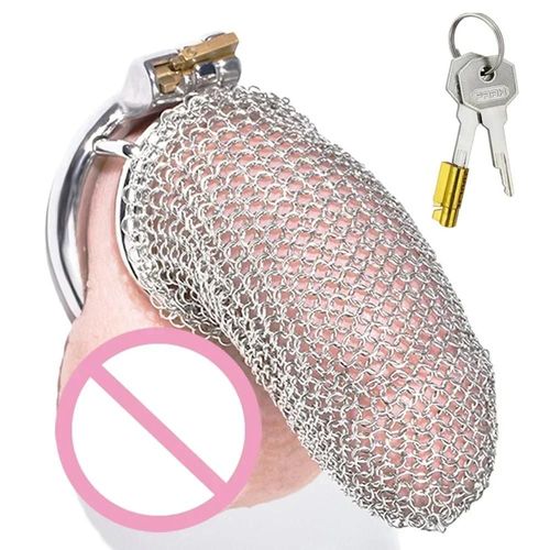 Dispositif De Chasteté Masculin En Maille D'acier Inoxydable, Cage À Coq Lisse Et Légère, Jouets Sexuels Pour Hommes, Pénis, Verrouillage Urétral, Jeu Pour Adultes Only 55mm Ring China