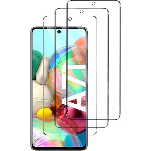 Sjzg-3 Pack Protection Ecran Pour Samsung Galaxy A71 / A71 5g,[Easy-Install] [Sans Bulles D'air] 2.5d Hd Ultra Anti Rayures Verre Trempé Écran Protecteur Compatible Avec Samsung Galaxy A71 / A71 5g
