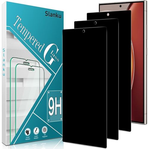 SJZG-[Lot De 3 Films De Protection D'Écran Pour Samsung Galaxy S25 Ultra - Anti-Espion - Dureté 9H - Sans Bulles - Hd - Ultra Transparent